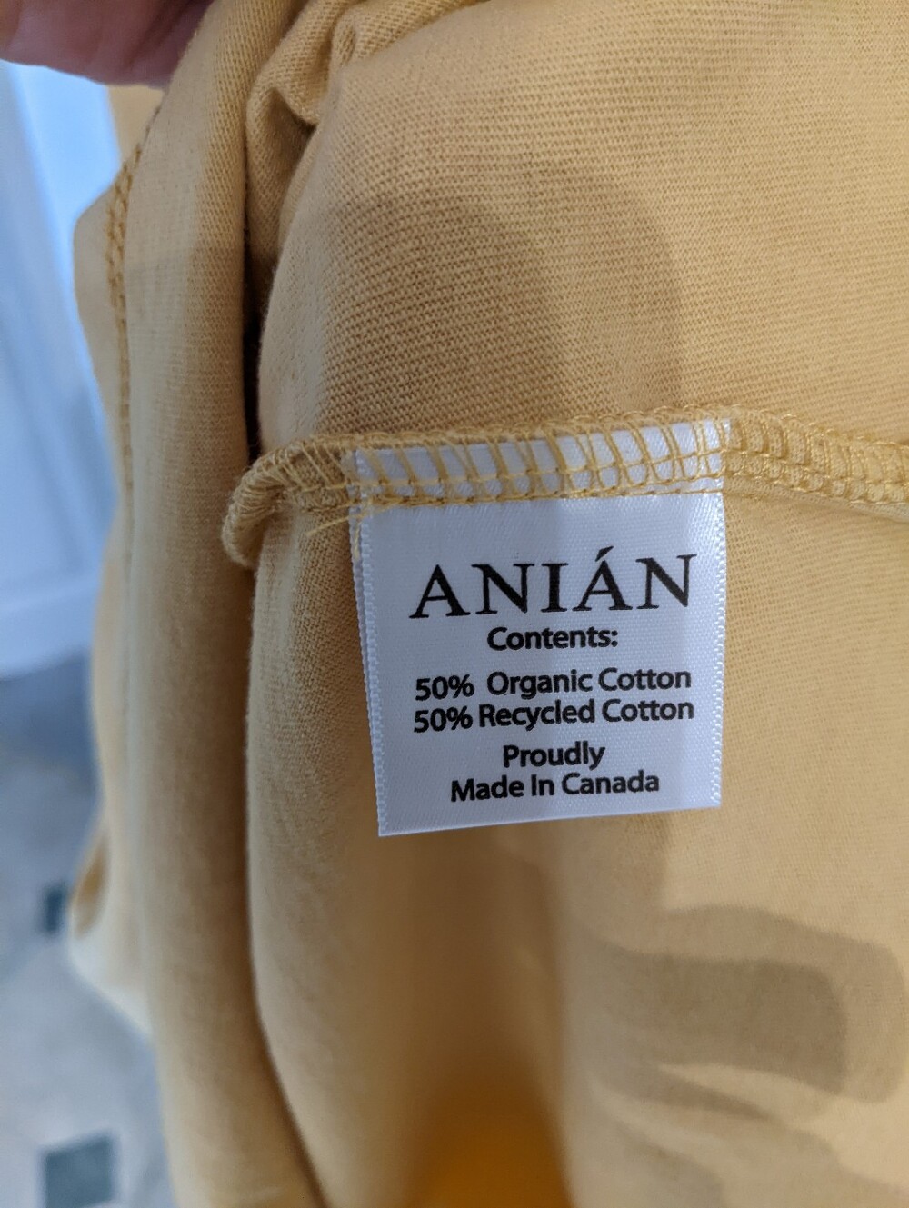 🇨🇦 ANÍAN Cotton Midi Dress in Mustard Yellow